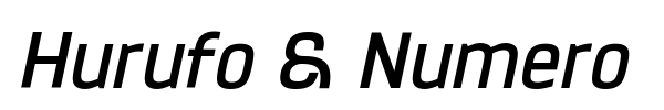 Hurufo & Numero font preview
